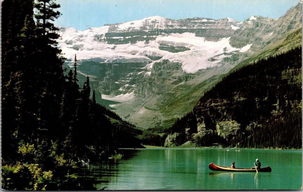 Lake Louise & Victorian Glacier Banff National Park Vintage Postcard SP10-17